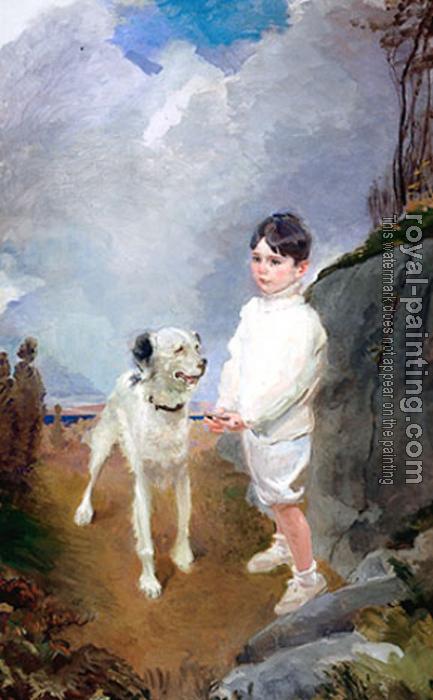 Cecilia Beaux : Lane Lovell and His Dog